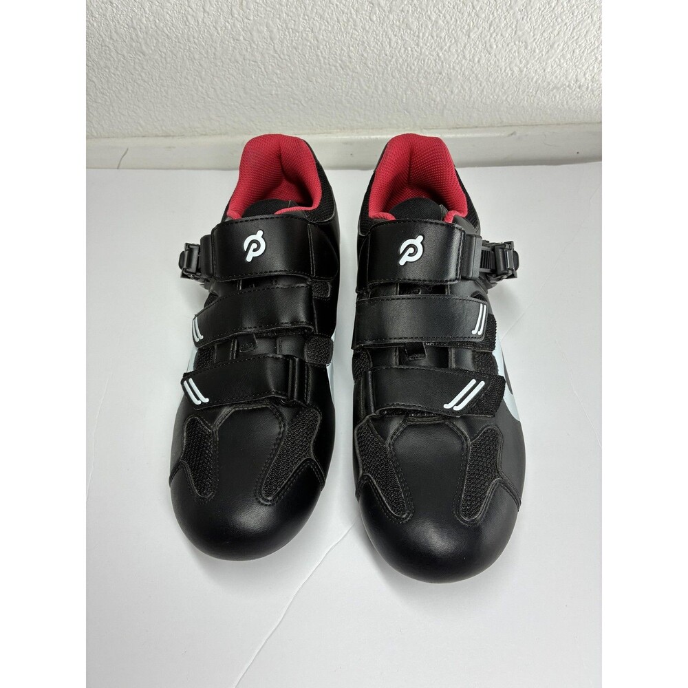 Peloton Road Cycling Shoes Mens EU 43 Black Red 3-Bolt Look Delta Spin Bike